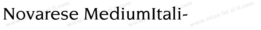 Novarese MediumItali字体转换